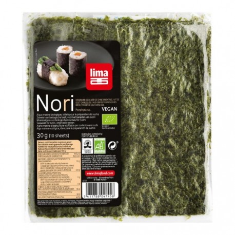 alghe nori bio in fogli 30g